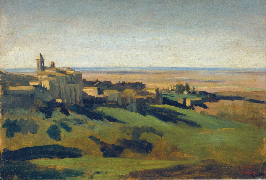 Marino, General View. Morning - Jean-Baptiste Camille Corot