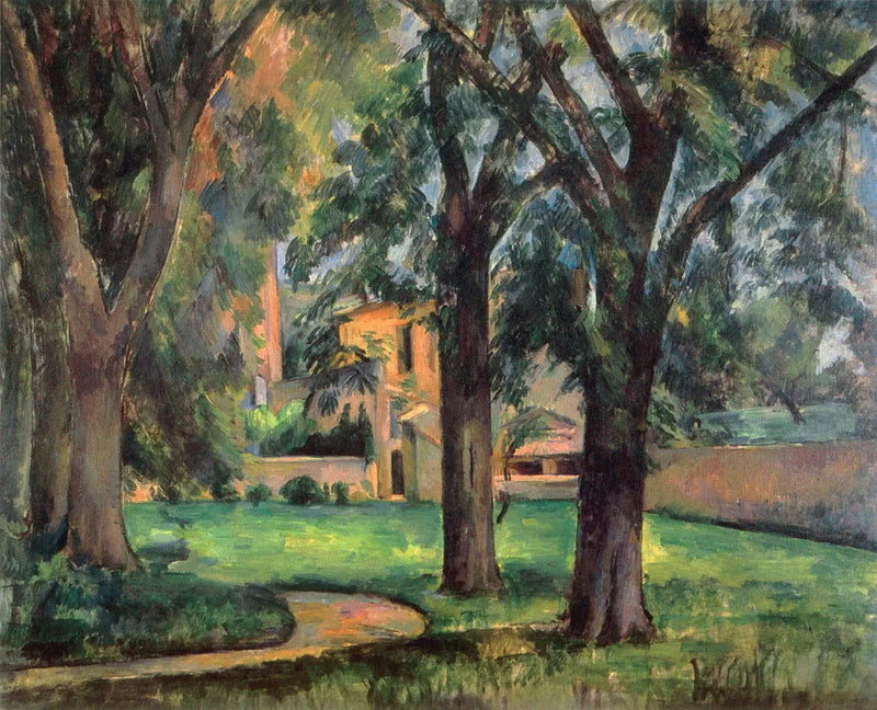 Chestnut Trees and Farm at Jas de Bouffan - Paul Cézanne