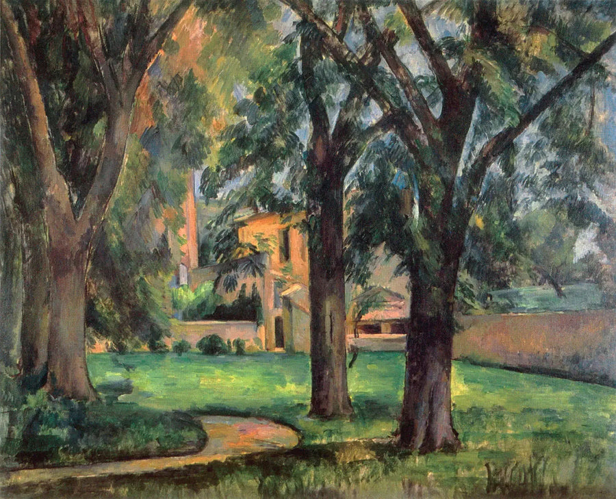 Chestnut Trees and Farm at Jas de Bouffan - Paul Cézanne