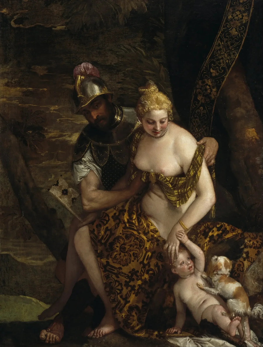 Mars déshabillant Venus avec Cupidon et un chien - Paul Véronèse
