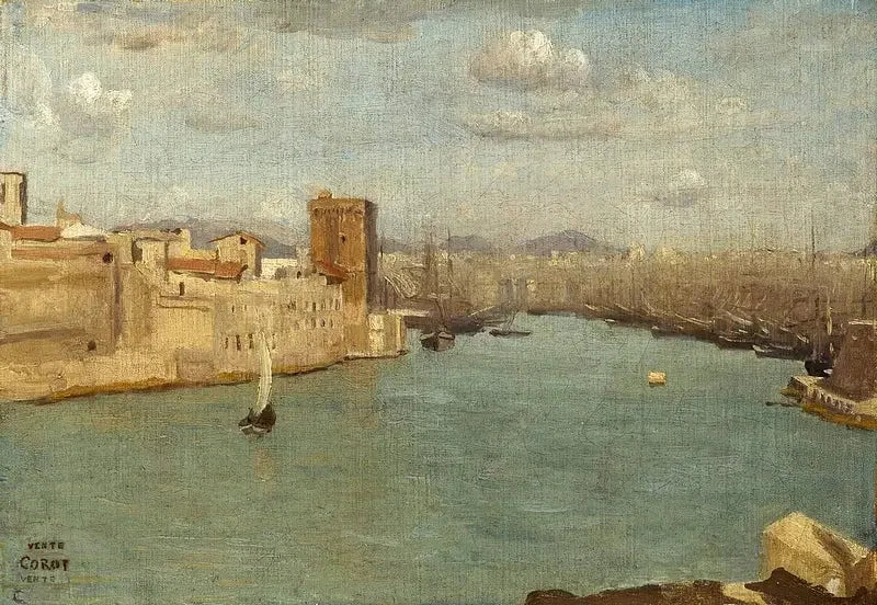 Marseille : The Old Port - Jean-Baptiste Camille Corot