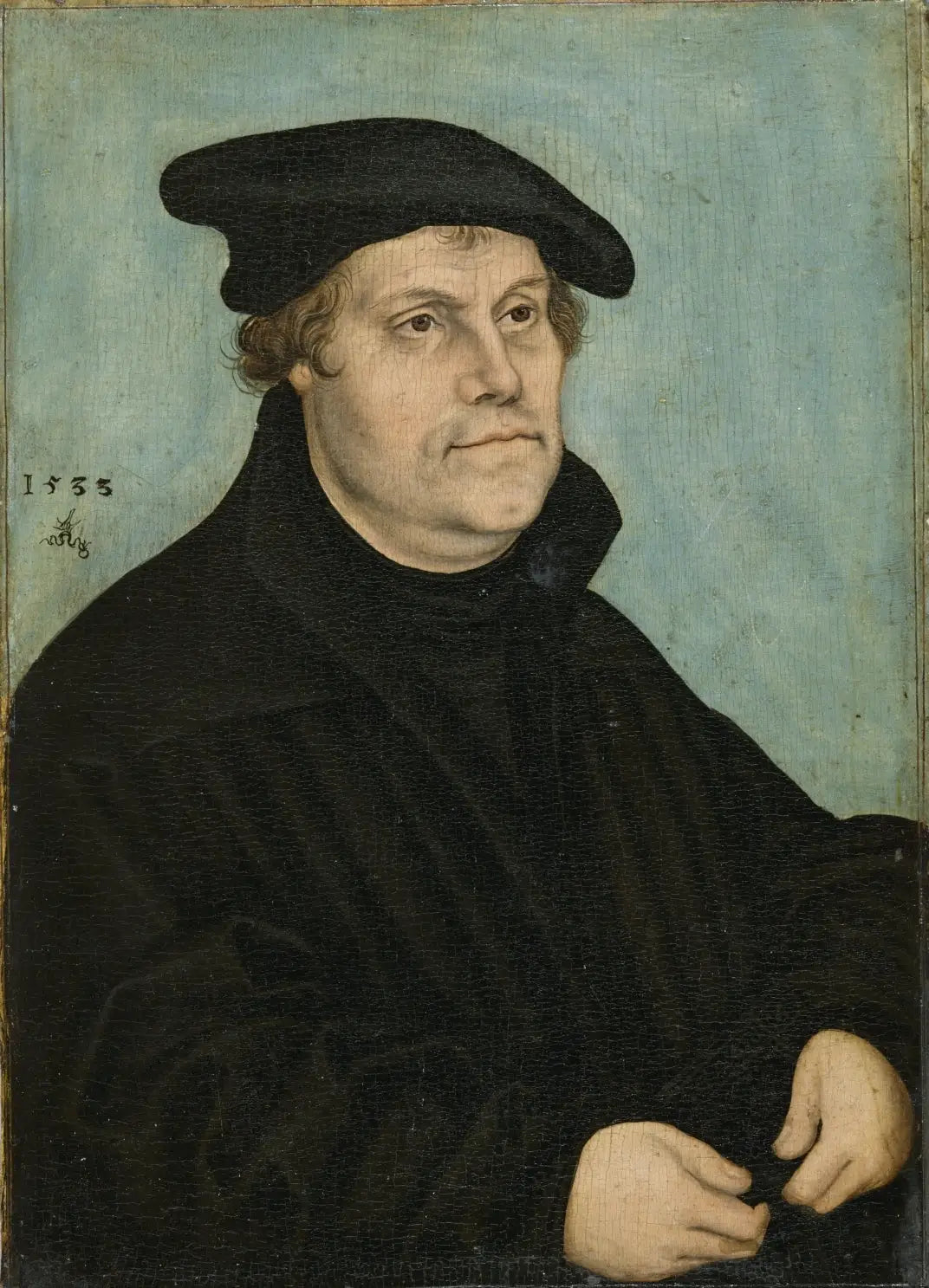 Martin Luther à l'âge de 50 ans - Lucas Cranach the Elder image 1 copie peinte à la main à l’huile