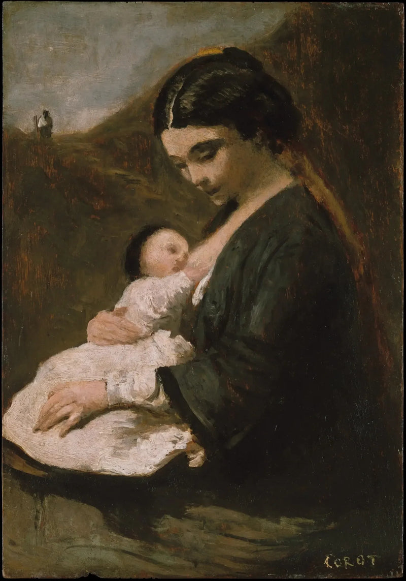 Maternity - Jean-Baptiste Camille Corot