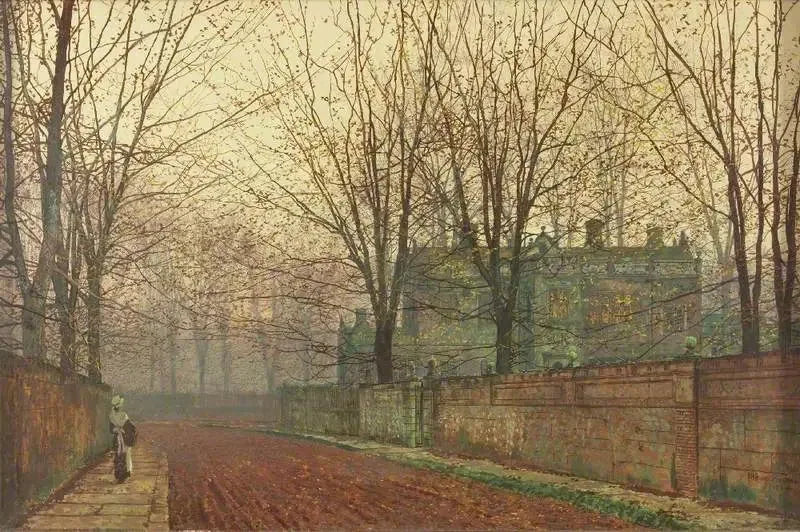 November Morning, Knostrop Hall, Leeds - John Atkinson Grimshaw