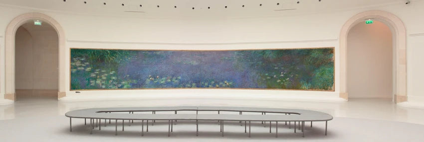 Matin photographié sur le mur sud de la première salle des Nymphéas à l’Orangerie