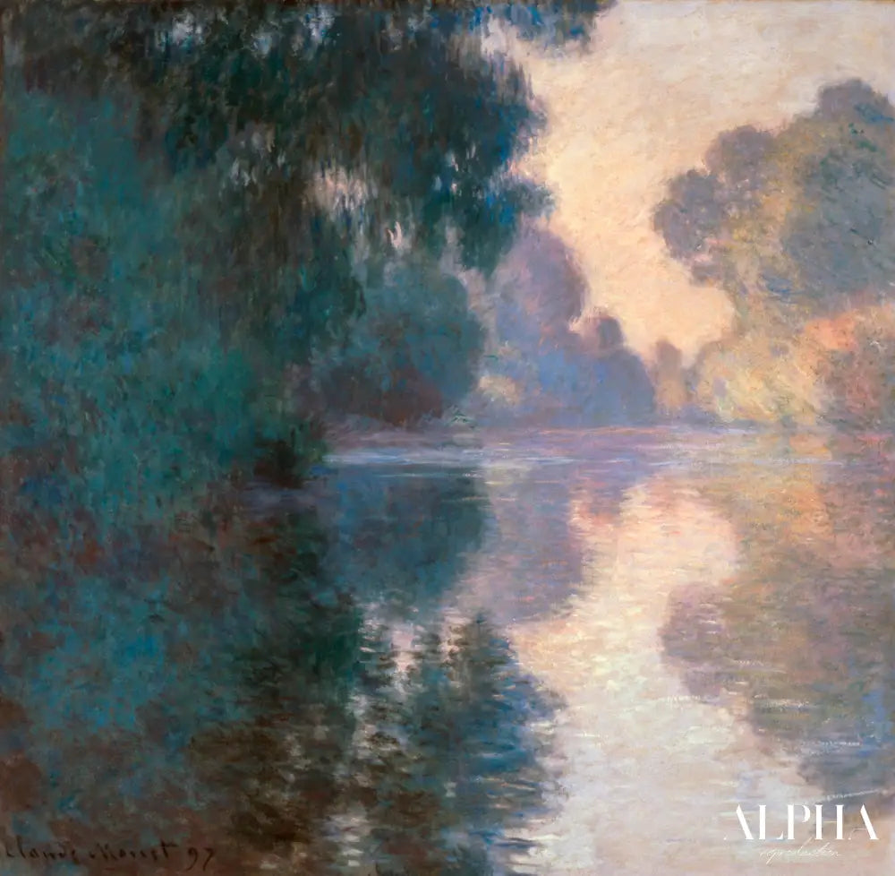 Matinée sur la Seine (W1485) - Claude Monet - Reproductions de tableaux et peintures haut de gamme