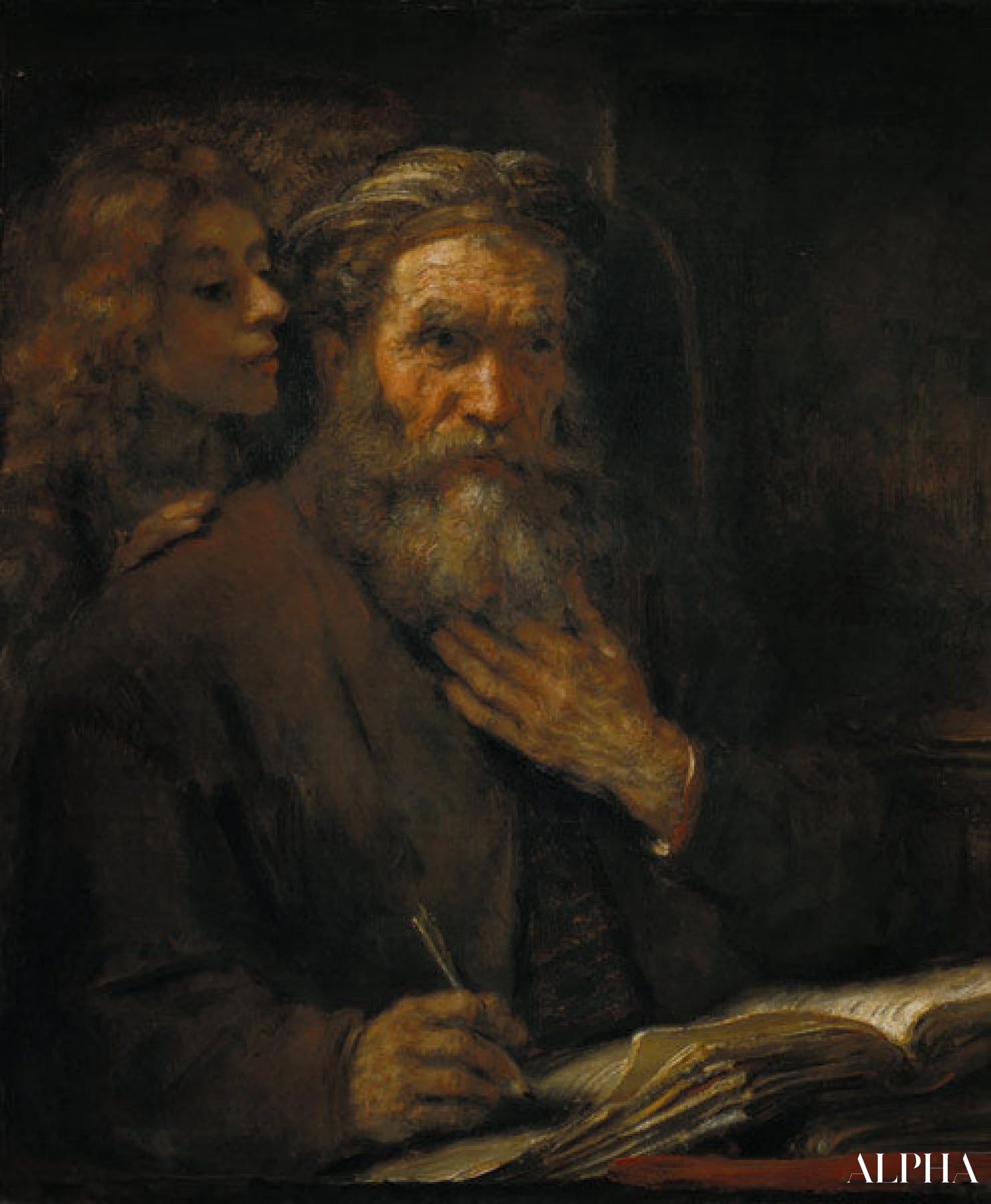 Matthew the Evangelist - Rembrandt van Rijn - High-end reproductions of paintings and artworks