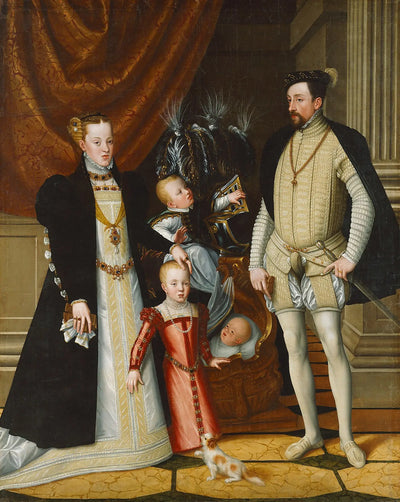 Maximilian II His Wife and Three Children - Giuseppe Arcimboldo - Alpha Reproduction