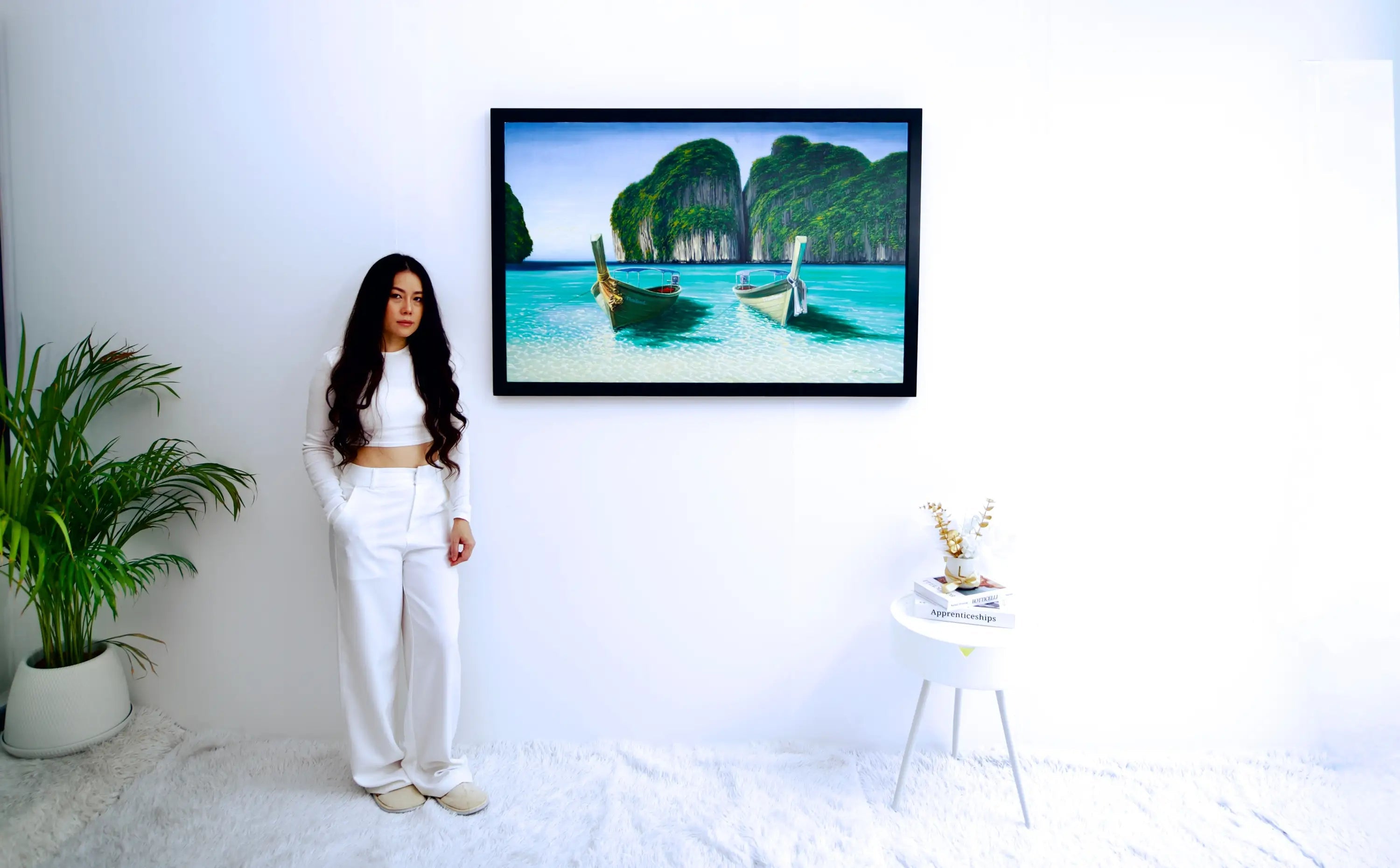 Maya Bay | 120 X 75 cm image 3 copie peinte à la main à l’huile