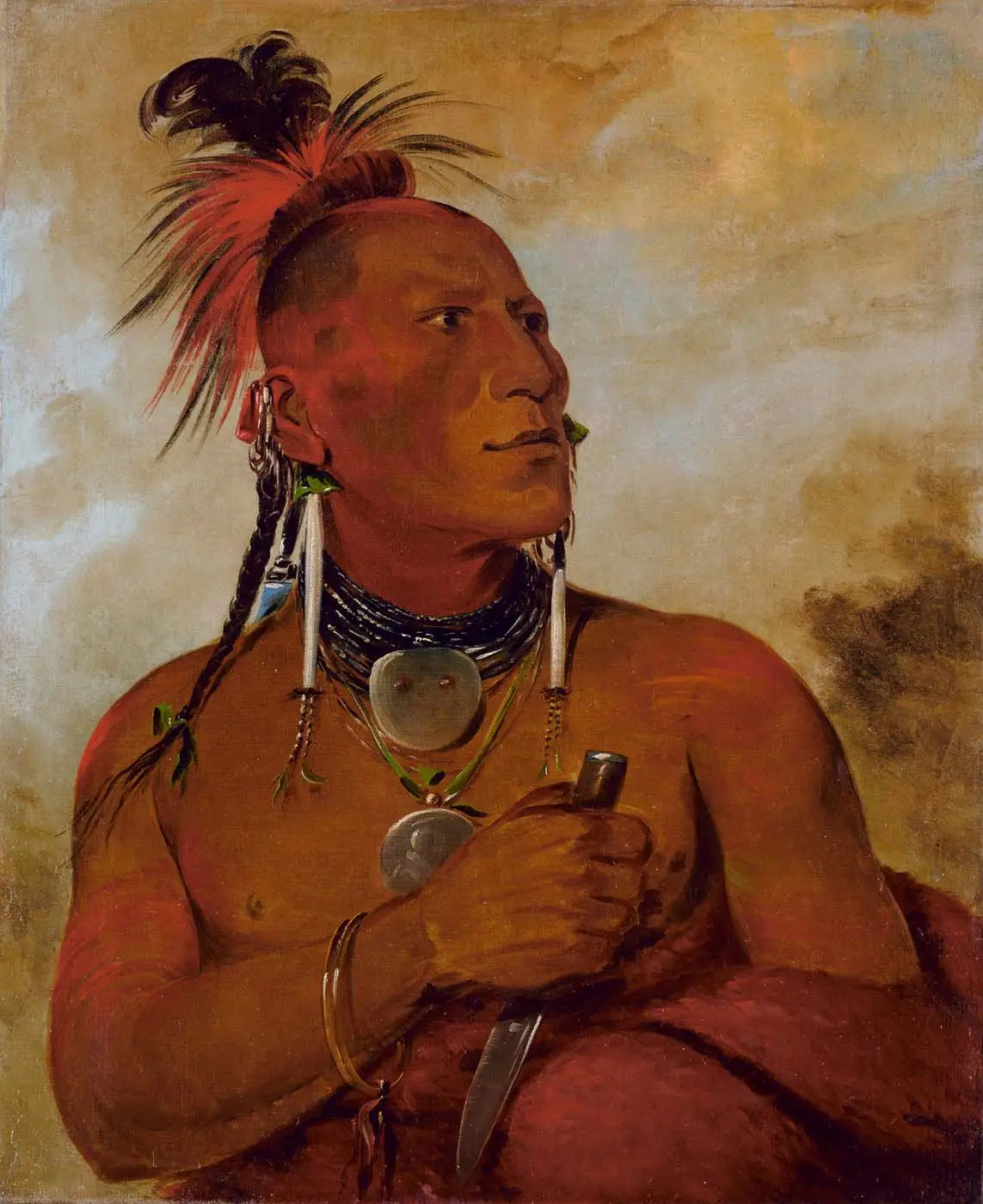 Meach-o-shín-gaw petit ours blanc un brave distingué - George Catlin - Alpha Reproduction