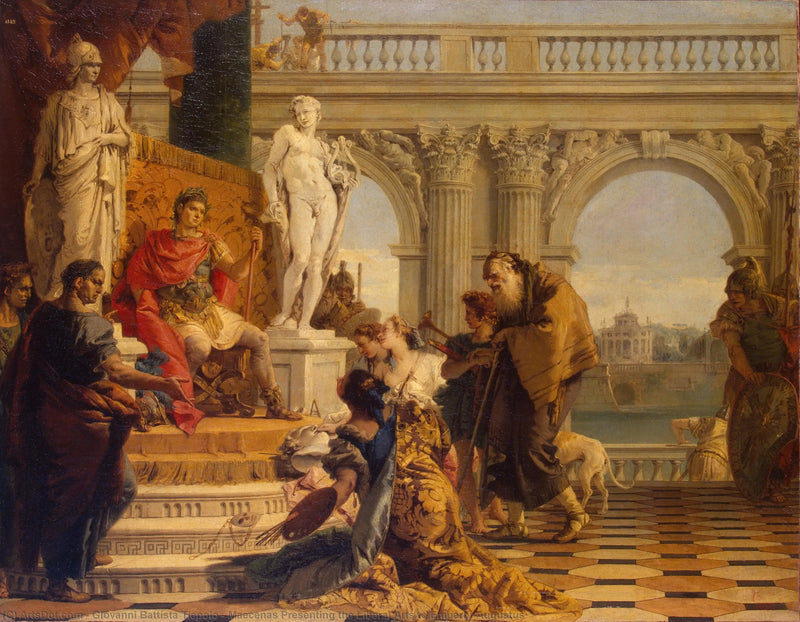 Patron presenting the liberal arts to Emperor Augustus - Giovanni Battista Tiepolo