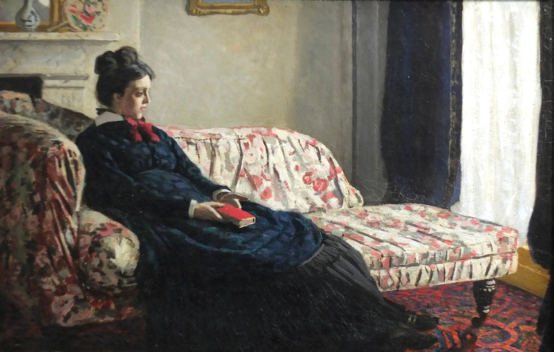 Meditation. Madame Monet on the sofa - Claude Monet