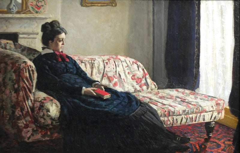 Meditation. Madame Monet on the sofa W163 - Claude Monet