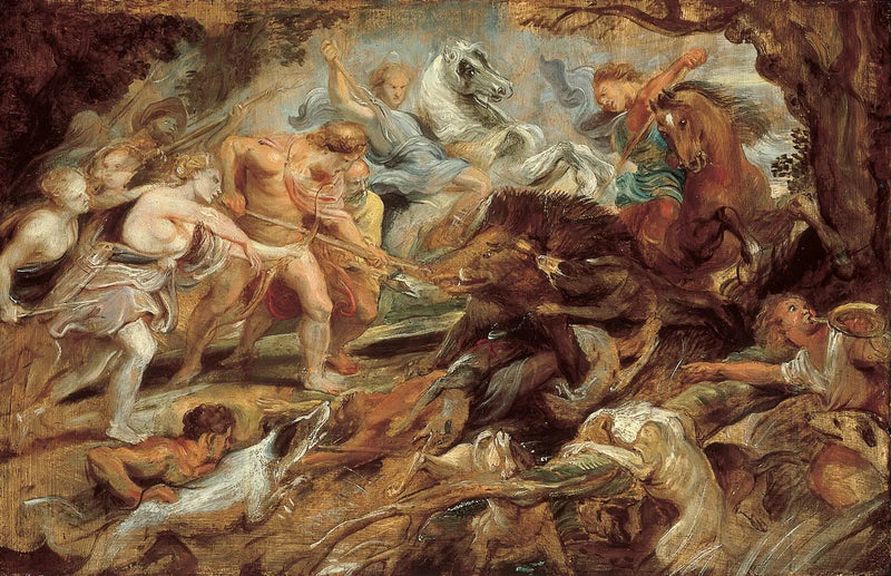 Meleager and Atalanta and the Calydonian Boar Hunt - Peter Paul Rubens