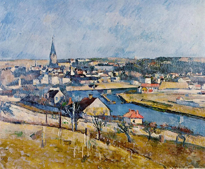Melun seen from Le Mée-sur-Seine - Paul Cézanne