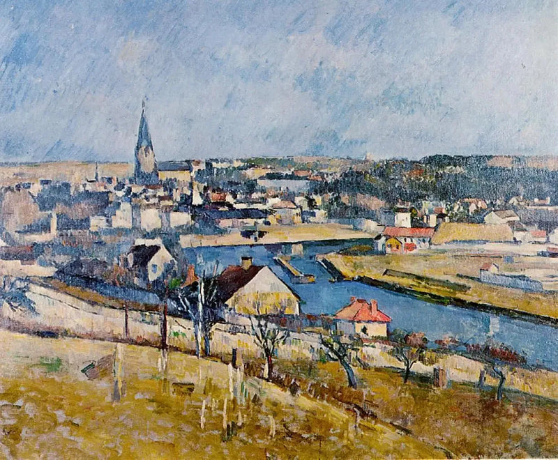 Melun seen from Le Mée-sur-Seine - Paul Cézanne