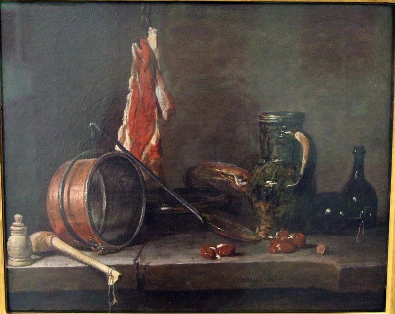 Menu de gras et Kitchen utensils - Jean Siméon Chardin