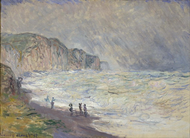 Rough Sea at Pourville - Claude Monet