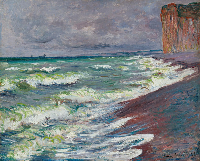 Rough seas in Pourville W718 - Claude Monet