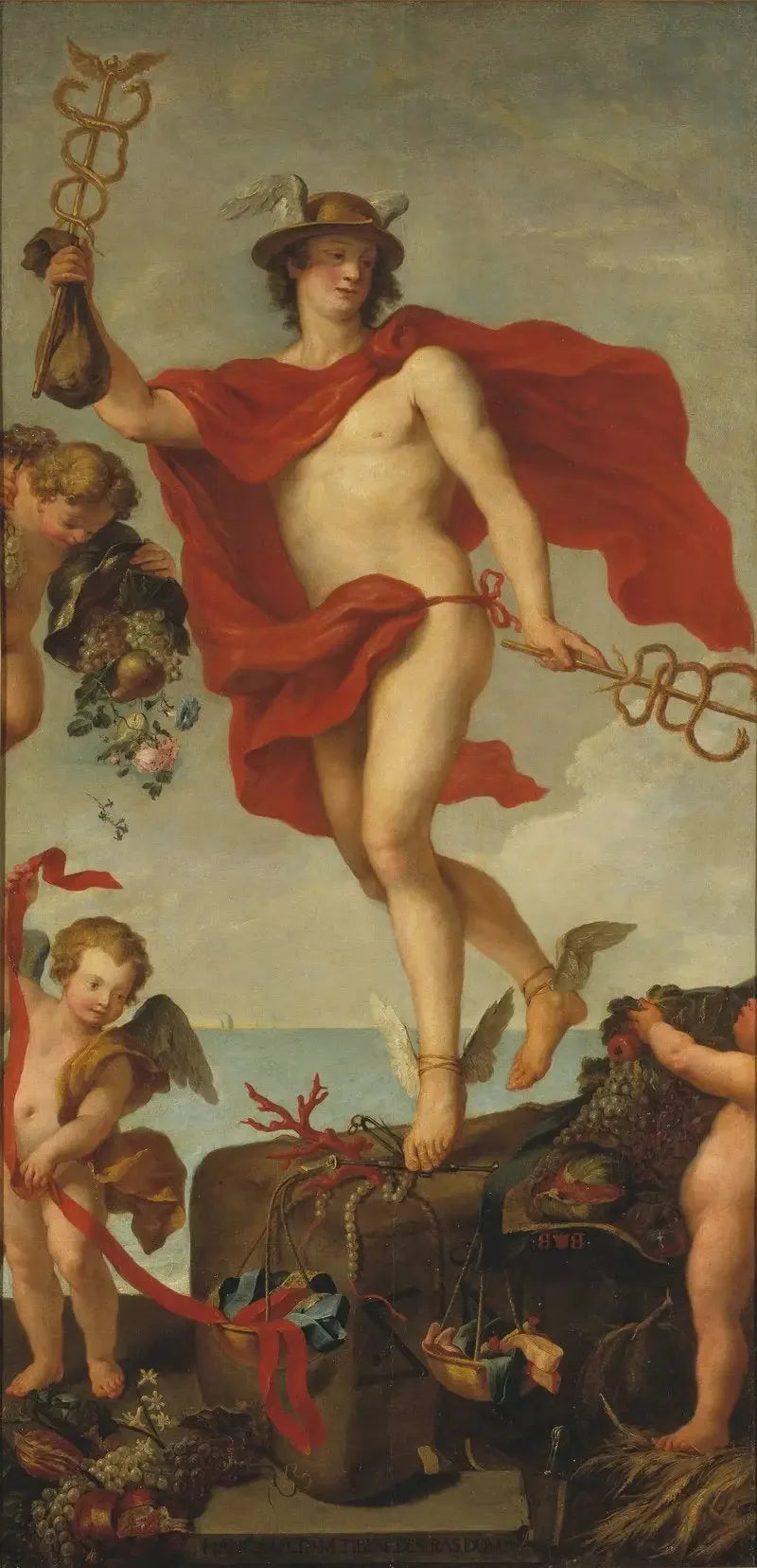 Mercury departing from Antwerp. Fragment of a larger painting. - Peter Paul Rubens