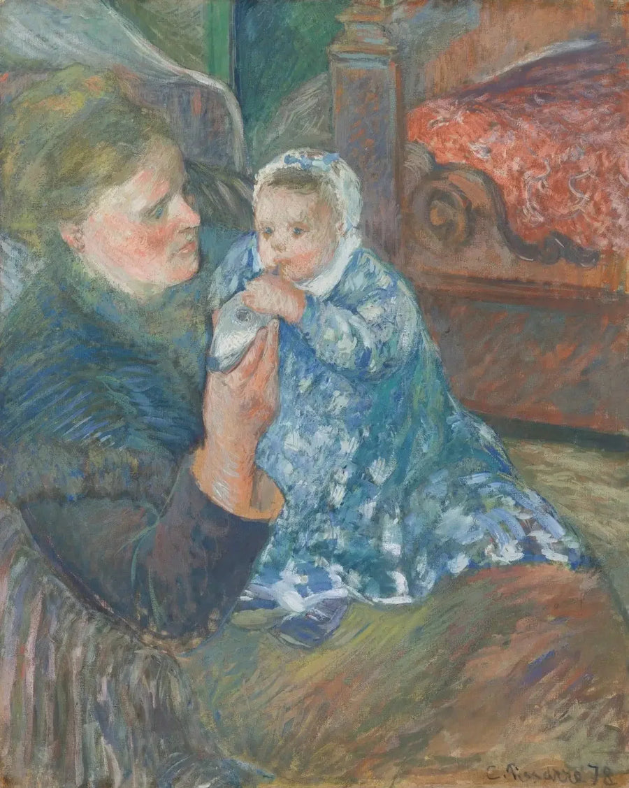 Mother and Child (Julie Pissarro and son Ludovic-Rodolphe known as Rodo) - Camille Pissarro