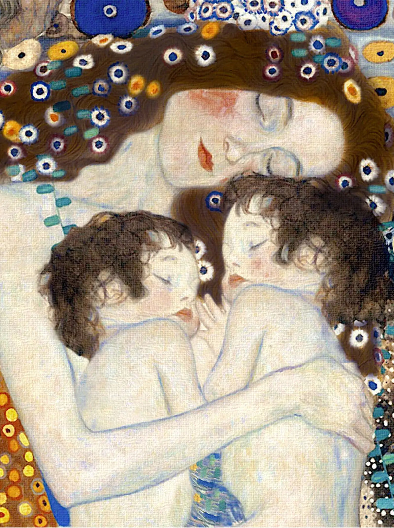 👩‍👧‍👦 Mother and Children – Light Version (Detail II of The Three Ages of Woman) – Gustav Klimt (1905)