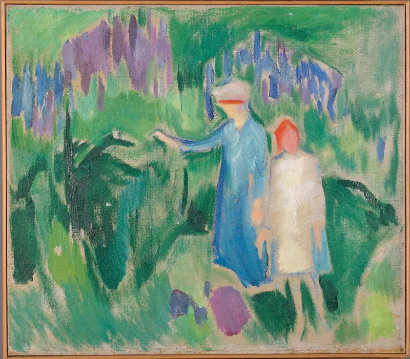Mother and Daughter in the Garden - Edvard Munch