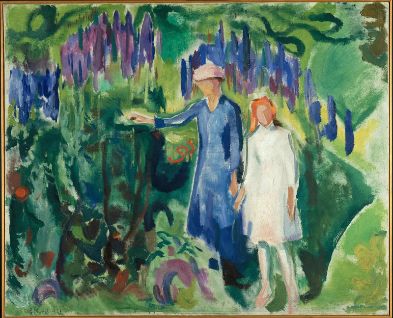 Mother and Daughter in the Garden - Edvard Munch