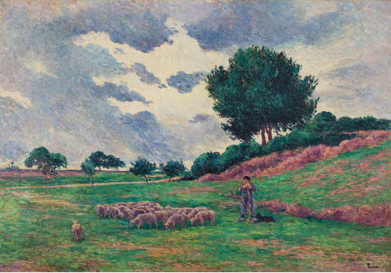 Méréville, the sheep herd - Maximilien Luce