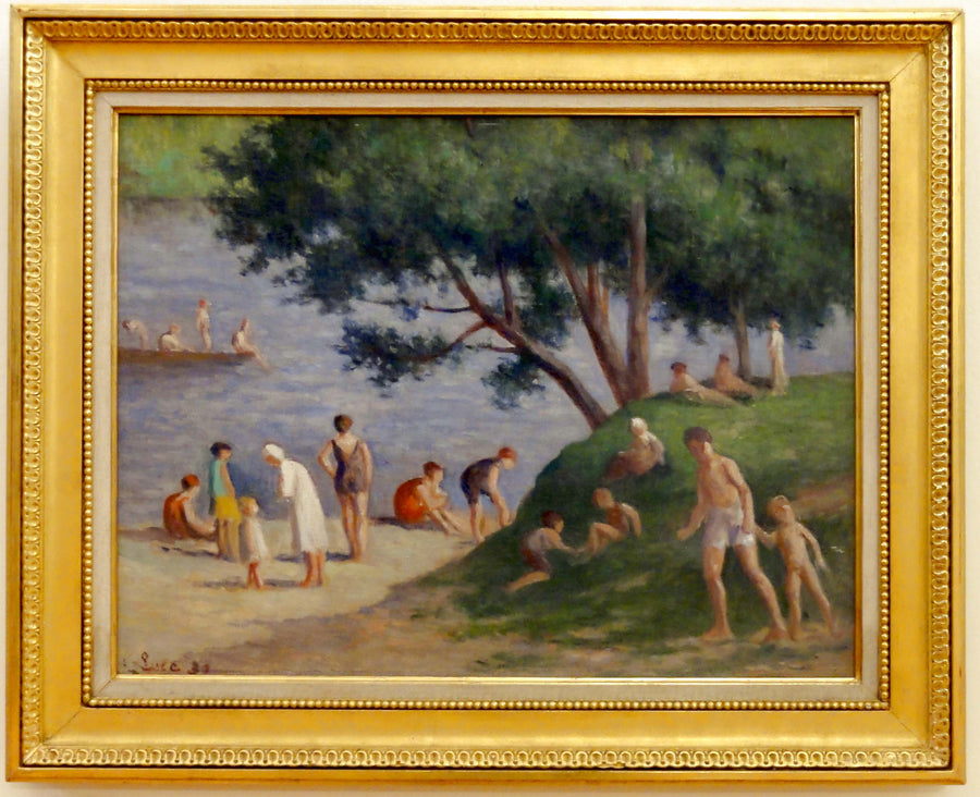 Méricourt, the beach - Maximilien Luce