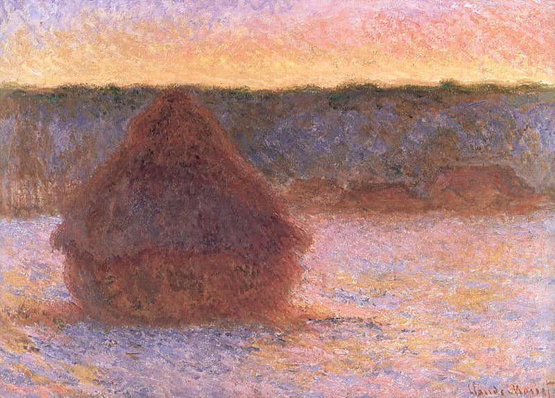 Straw at sunset, freezing weather - Claude Monet
