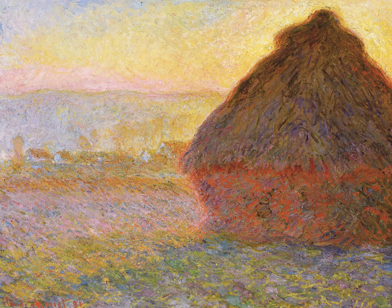 straw stack at sunset - Claude Monet
