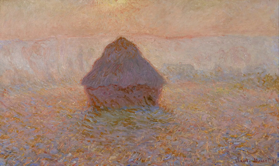 Mill, sun in the mist - Claude Monet