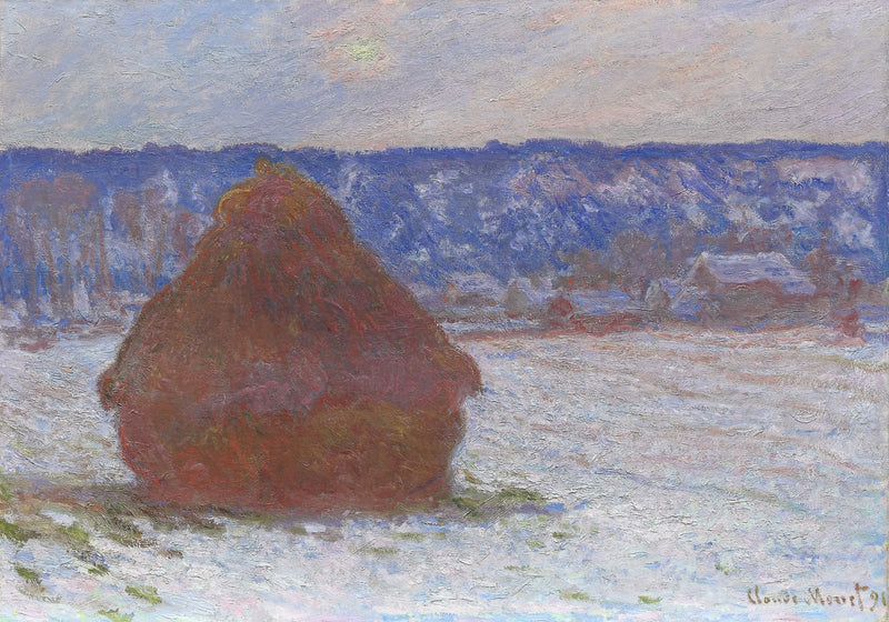 Haystacks, Snow Effect - Claude Monet