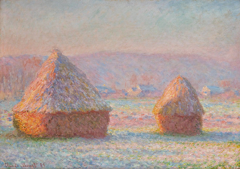 The Haystacks, Effect of White Frost - Claude Monet