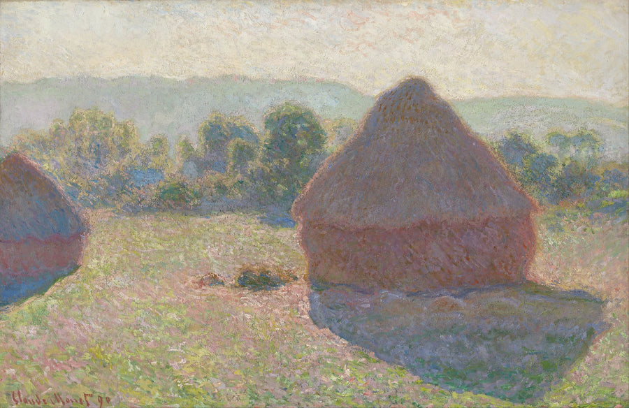 Haystacks, Midday - Claude Monet