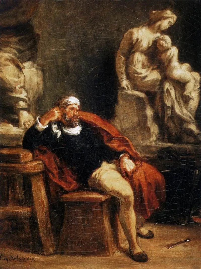 Michelangelo in his Studio - Eugène Delacroix