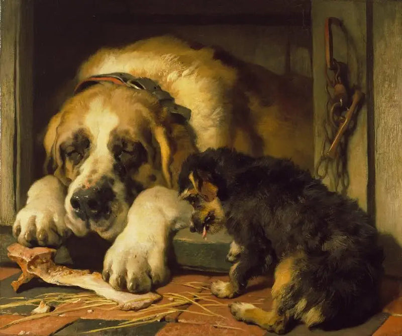 Doubtful crumbs - Edwin Henry Landseer