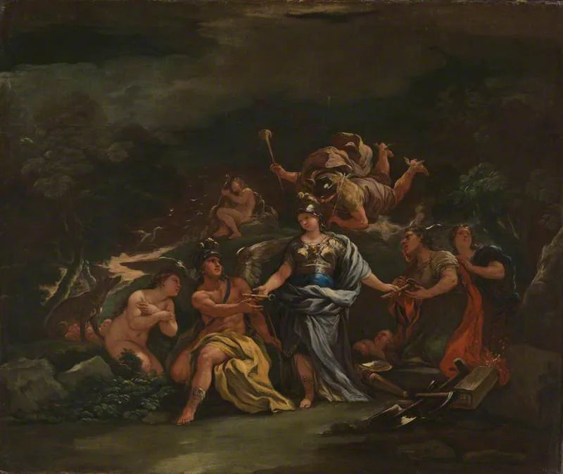 Minerva, Protector of the Arts and Sciences - Luca Giordano