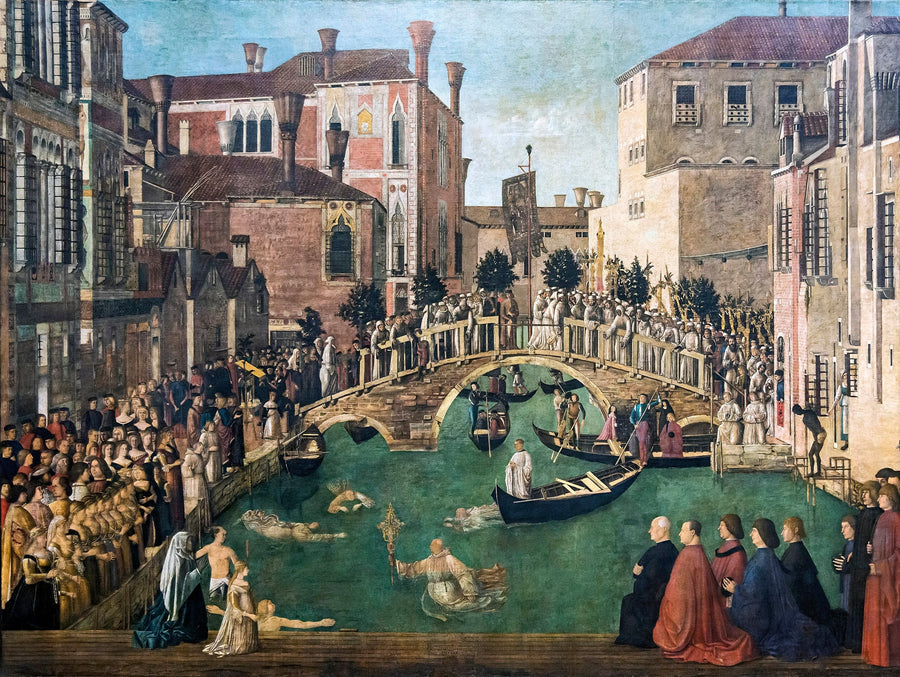 Miracle de la Croix at the San Lorenzo Bridge - Gentile Bellini