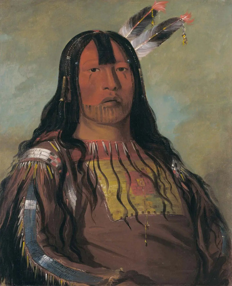 Mix-ke-móte-skin-na, Iron Horn, a Warrior - George Catlin