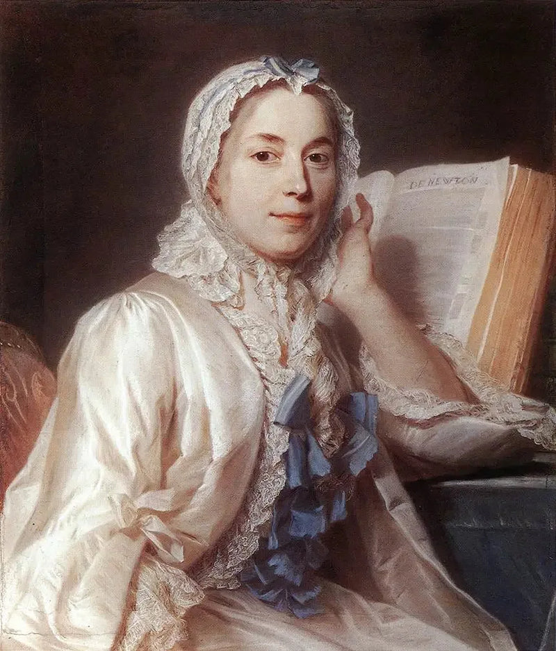 Miss Ferrand Meditating on Newton - Maurice-Quentin de La Tour