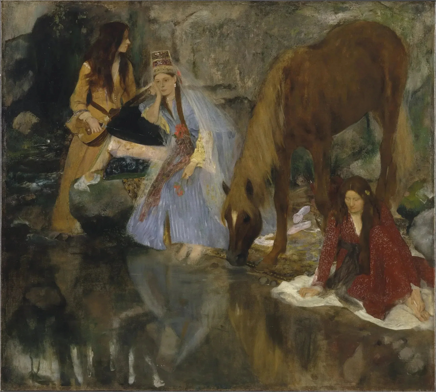 Portrait of Mlle Fiocre in the ballet "La Source" - Edgar Degas