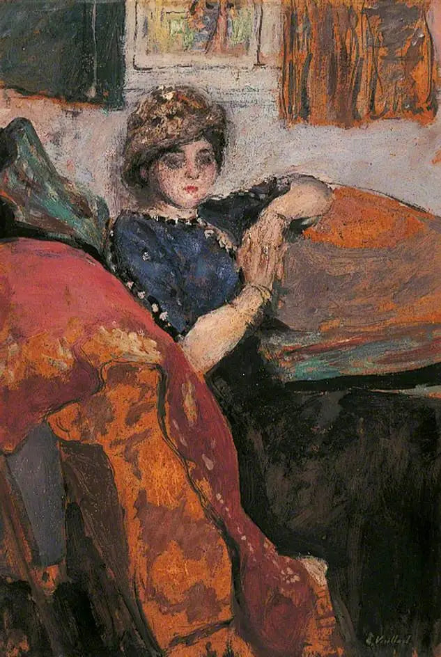 Miss Nathanson in the artist's studio - Édouard Vuillard