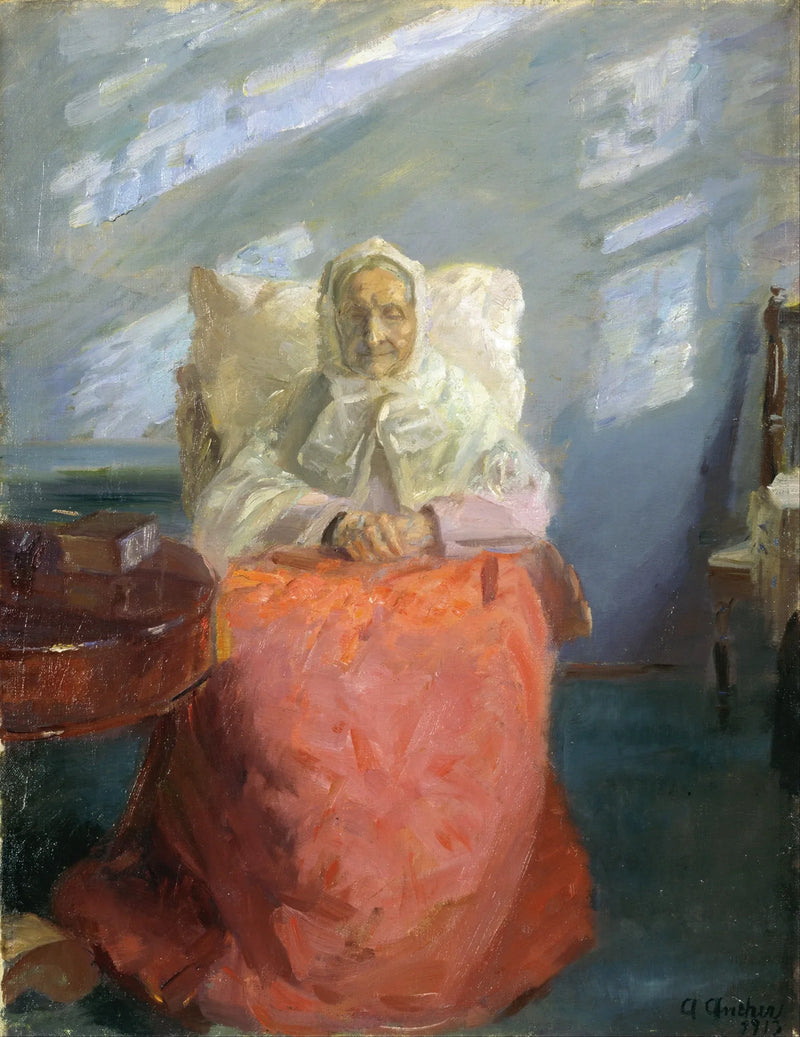 Mrs. Ane Brøndum in the Blue Room - Anna Ancher