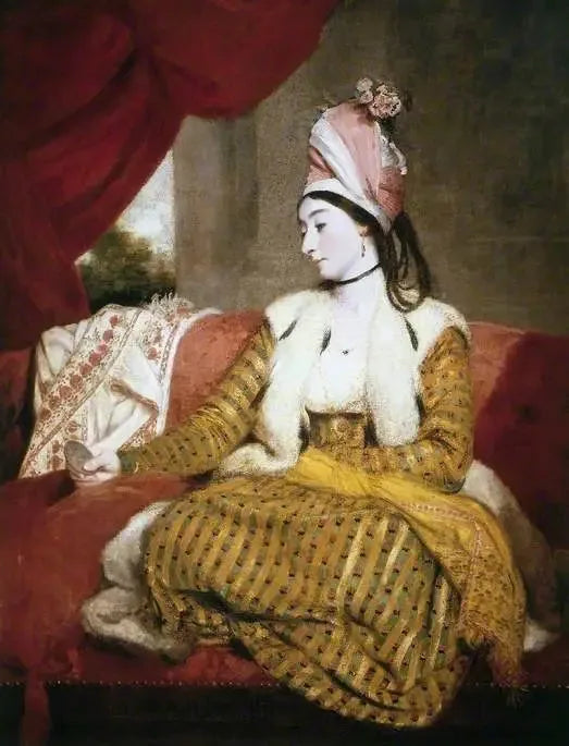 Mme Baldwin (1763–1839), en tenue orientale - Joshua Reynolds image 1 copie de tableau peinte à la main