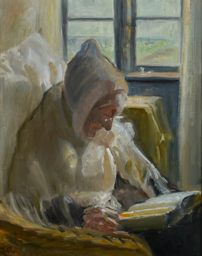 Mrs Brøndum reads. -Michael Peter Ancher