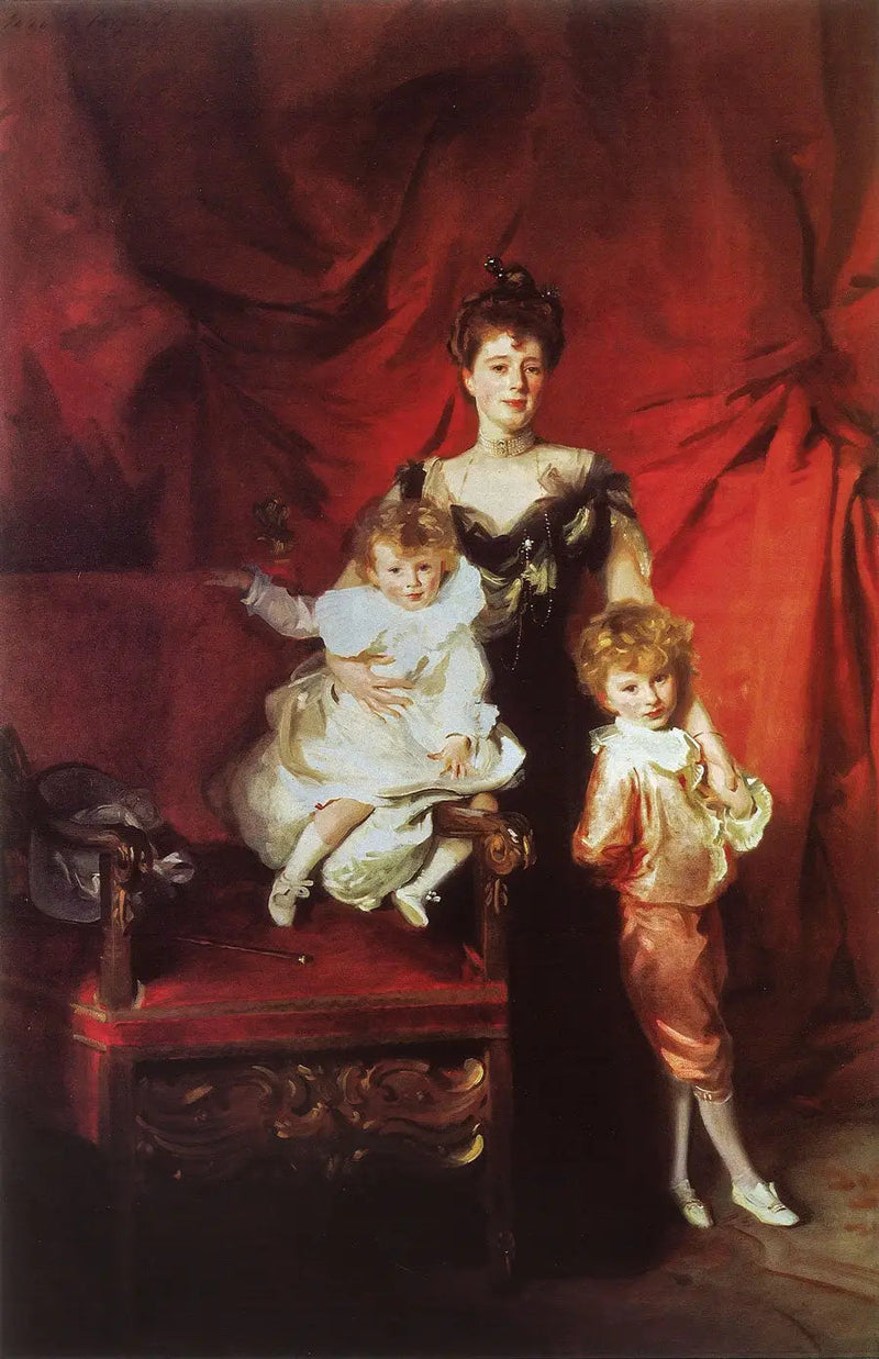 Mrs. Cazalet and her children Edward and Victor - John Singer Sargent