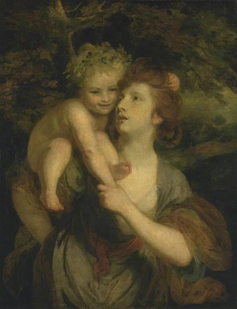 Mrs. Hartley as a Nymph with a Young Bacchus - Joshua Reynolds