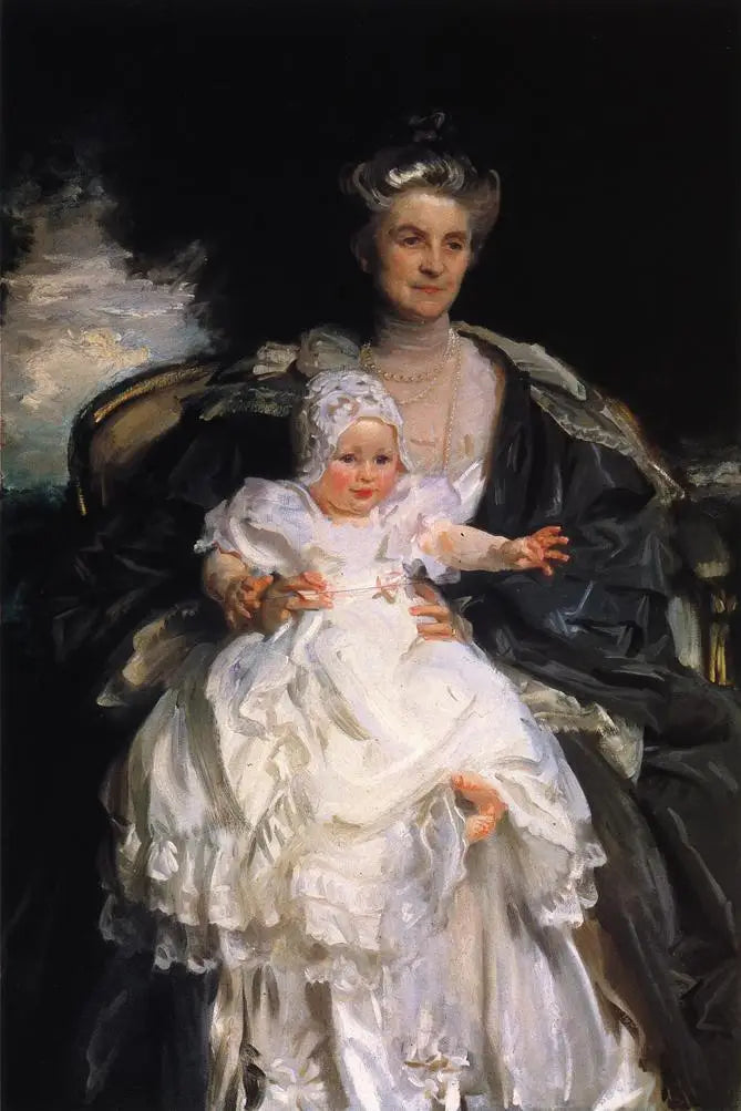 Mme Henry Phipps et son petit-fils Winston - John Singer Sargent image 1 reproduction de peinture à l’huile